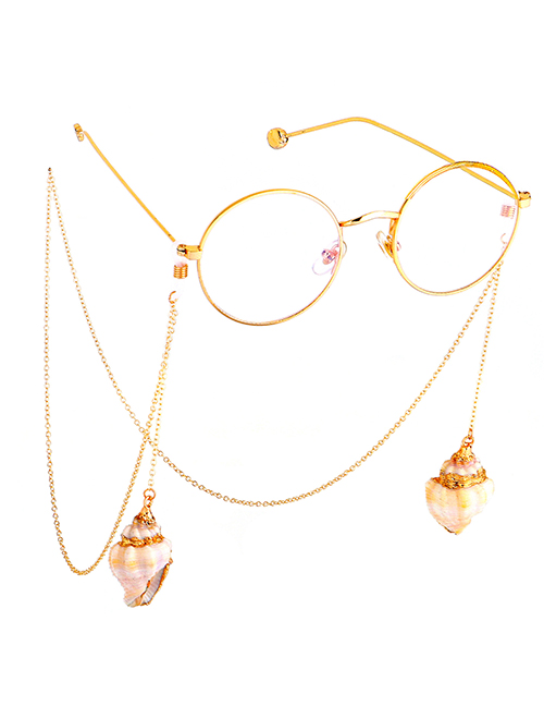 Fashion Gold Metal Small Conch Glasses Chain