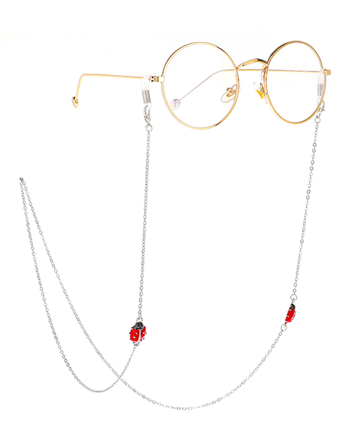 Fashion Silver Seven-star Ladybug Metal Glasses Chain