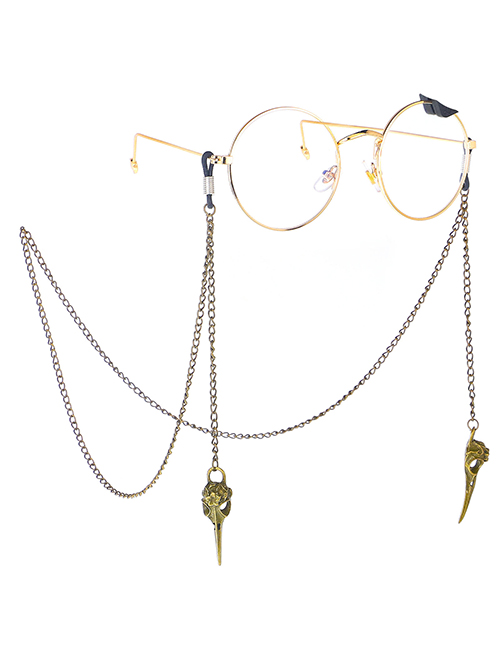 Fashion Bronze Hollow Beak Anti-slip Glasses Chain