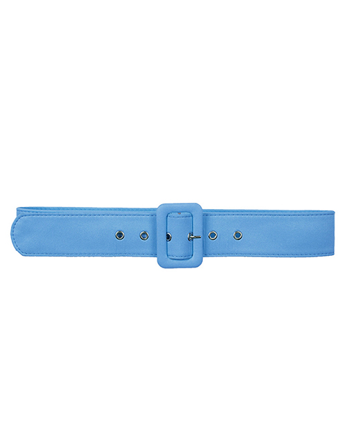 Fashion Blue Square Buckle Belt