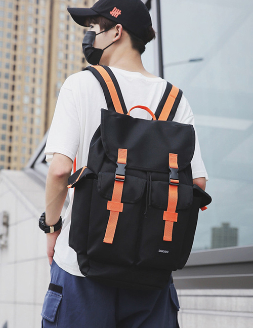 Fashion Orange Ribbon Socket Backpack