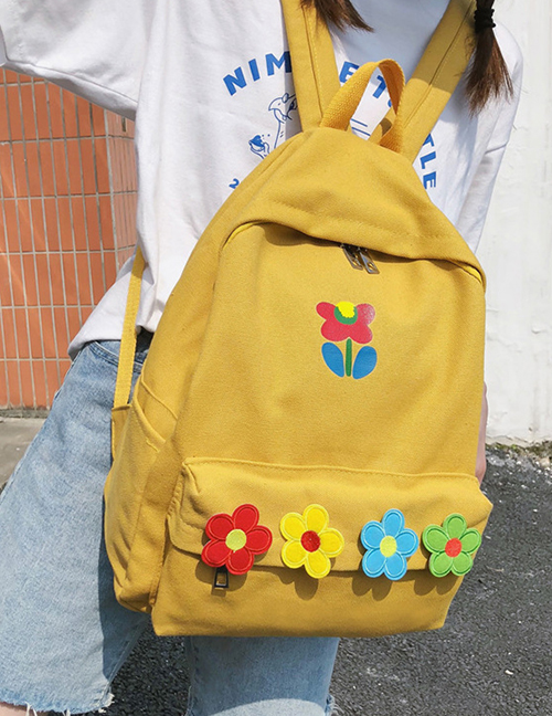 Fashion Yellow Flower Backpack