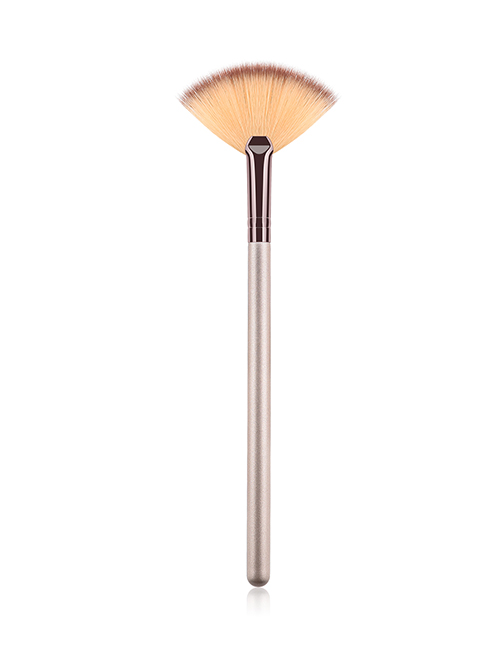 Fashion Champagne Gold Single Small Fan-shaped Makeup Brush