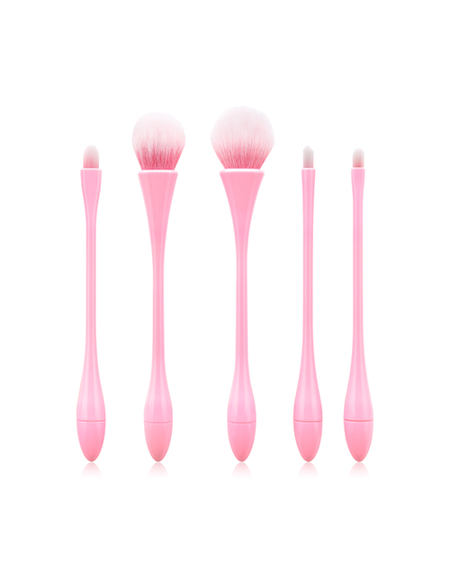 Fashion Pink 5 Sticks Small Waist Colorful Hair Makeup Brush