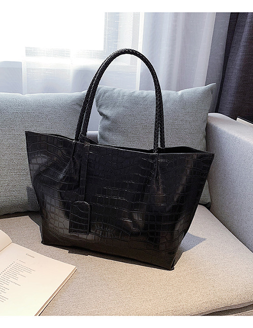 Fashion Black Stone Pattern Shoulder Bag