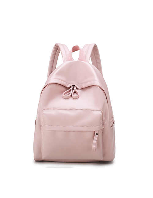 Fashion Pink Solid Color Backpack