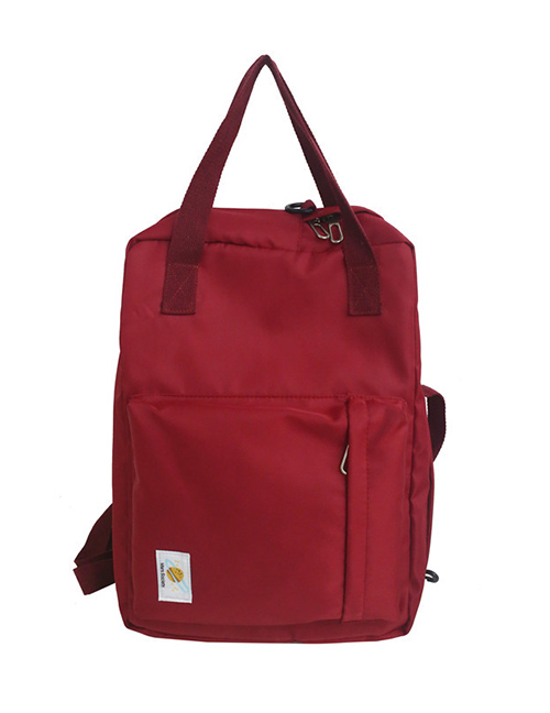 Fashion Red Canvas Backpack