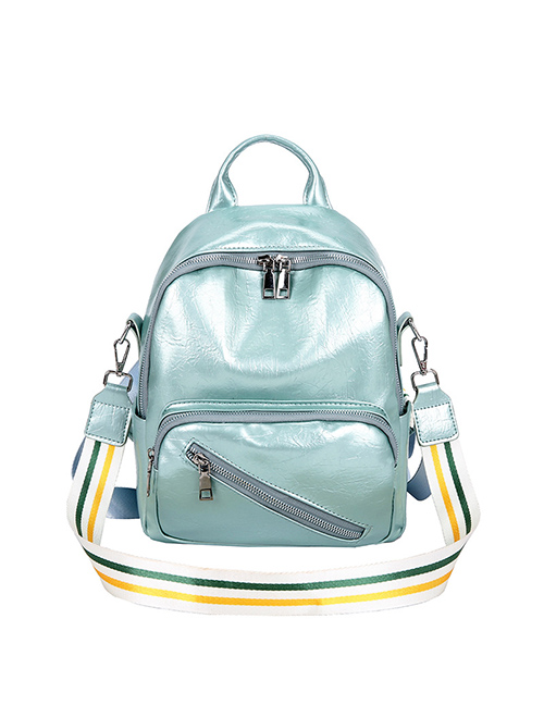 Fashion Green Glossy Travel Backpack