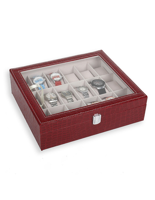 Fashion Red 18-bit Watch Storage Box