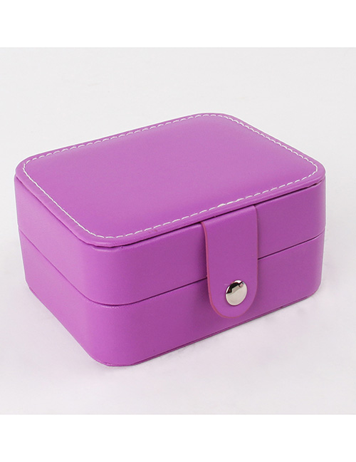Fashion Purple Leather Jewelry Storage Box Trumpet