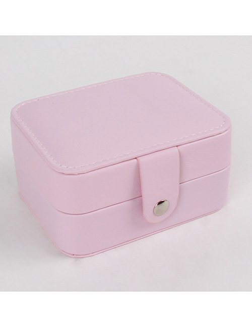 Fashion Pink Leather Jewelry Storage Box Trumpet
