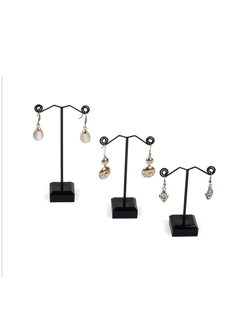 Fashion Large Black Earring Display Stand Metal Acrylic (one pc)