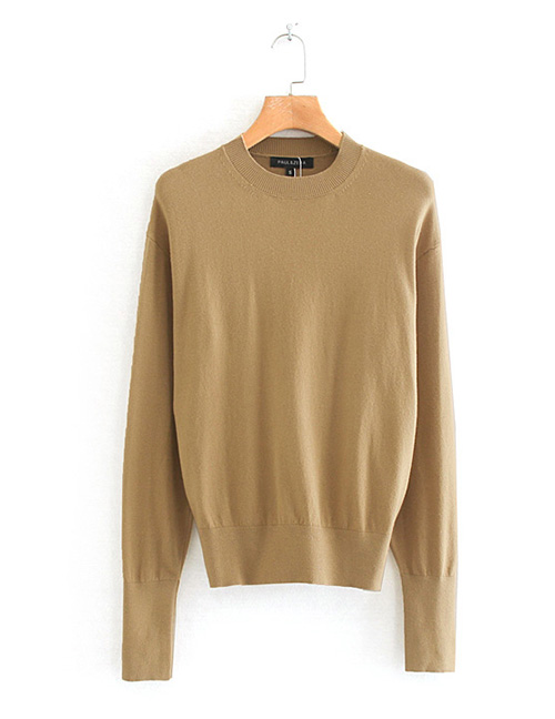 Fashion Camel Two Button Sweaters On The Back