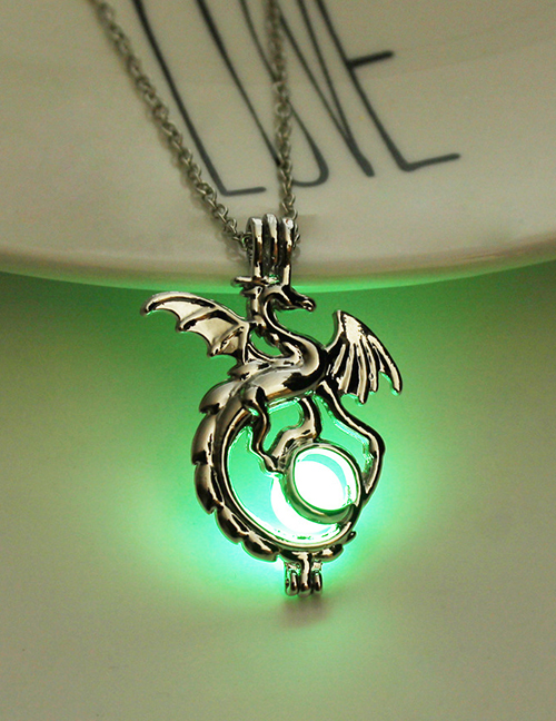 Fashion Yellow Green Fluorescent Dragon Necklace