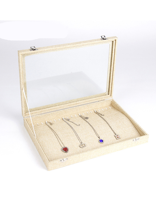 Fashion Burlap Jewelry Box Necklace Burlap Jewelry Display Tray