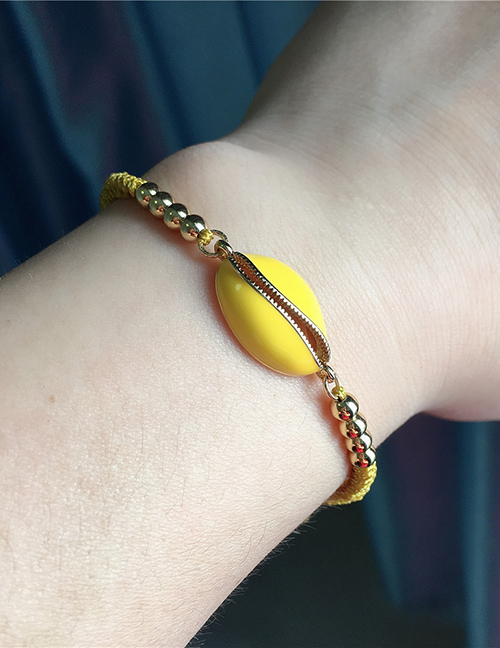 Fashion Yellow Drop Oil Shell Bracelet