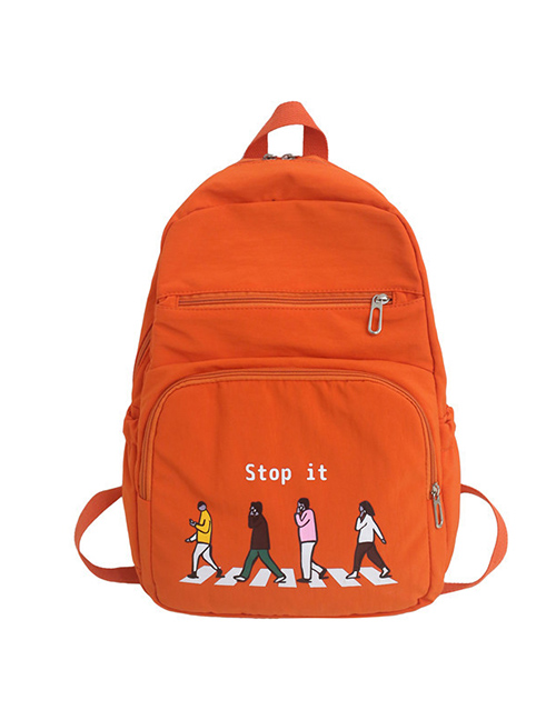 Fashion Orange Canvas Backpack