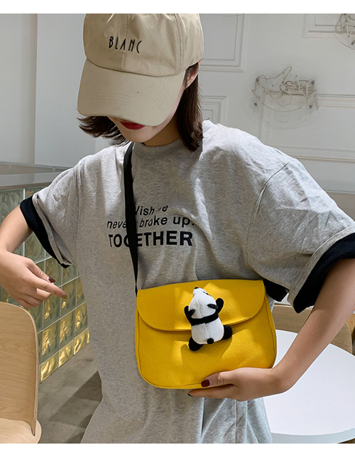 Fashion Yellow Bear Cute Colorful Sun Flower Canvas Messenger Bag