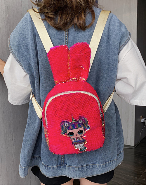 Fashion Orange Cute Ear Girl Backpack