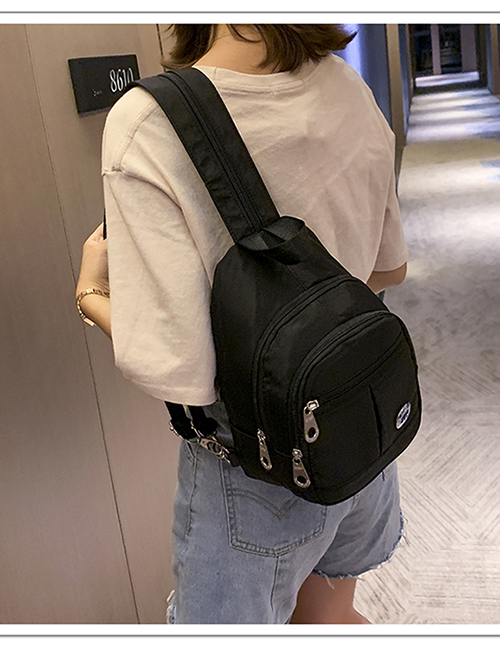 Fashion Black Washed Nylon Cloth Shoulder Bag
