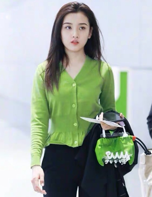 Fashion Green Knit Cardigan