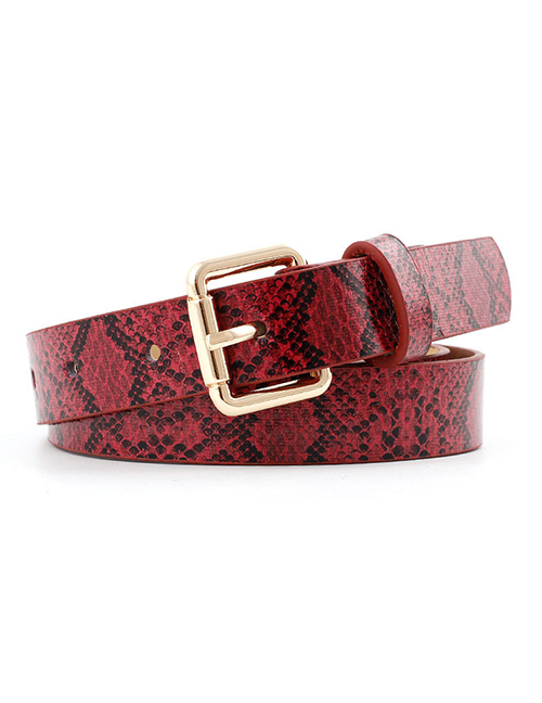 Fashion Red Vintage Snake Belt