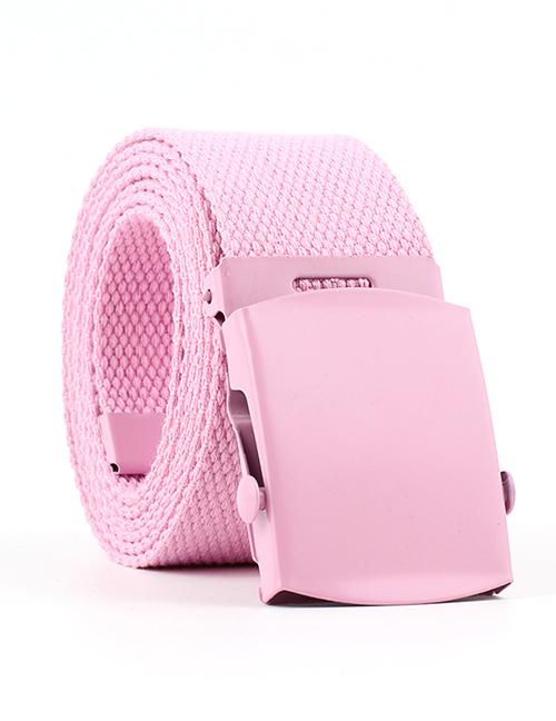 Fashion Pink Canvas Woven Belt
