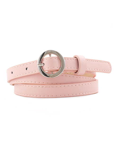 Fashion Pink Round Buckle Belt Belt
