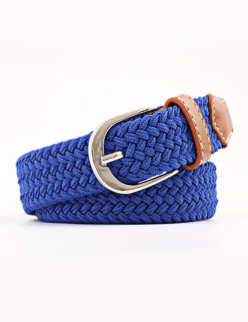 Fashion Royal Blue 2.5cm Pin Buckle Canvas Belt
