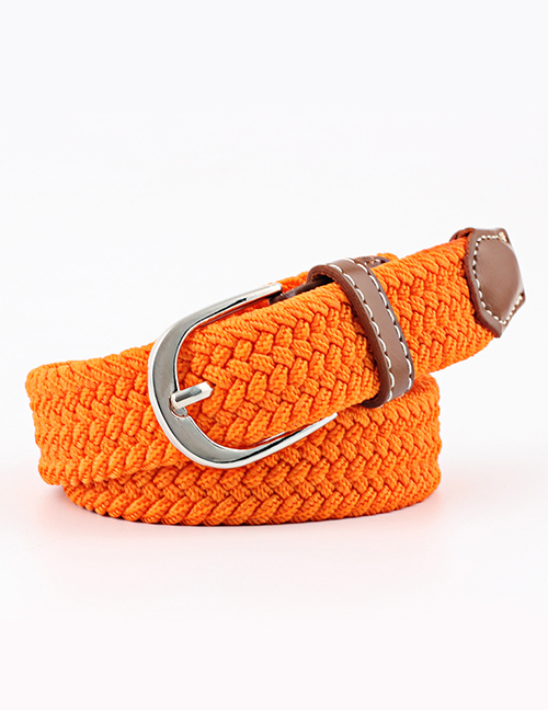 Fashion Orange 2.5cm Pin Buckle Canvas Belt