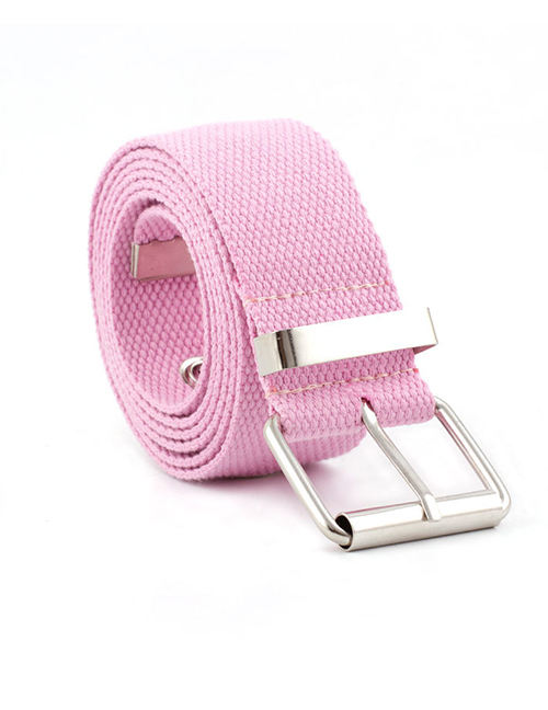 Fashion Pink Nylon Canvas Belt
