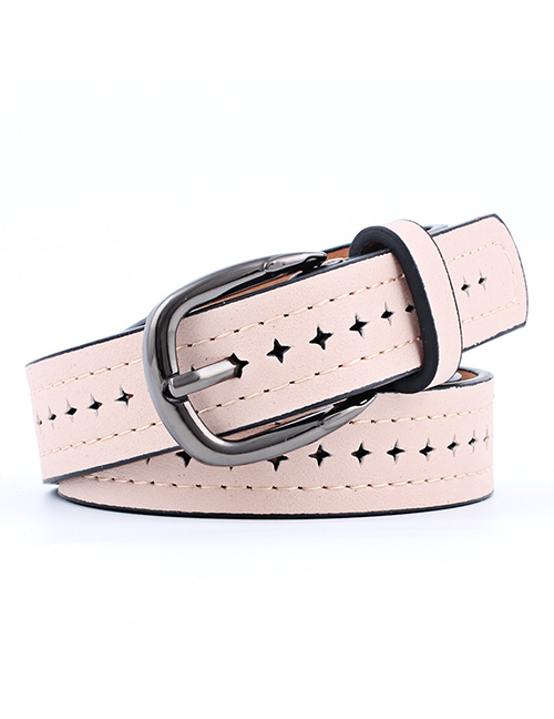Fashion Pink Fashion Wild Alloy Pin Buckle Belt