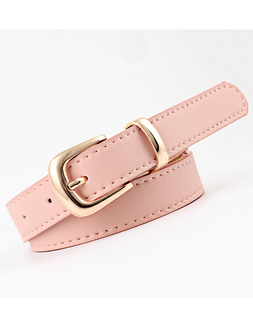 Fashion Gold Buckle + Pink Dark Buckle Multicolor Belt