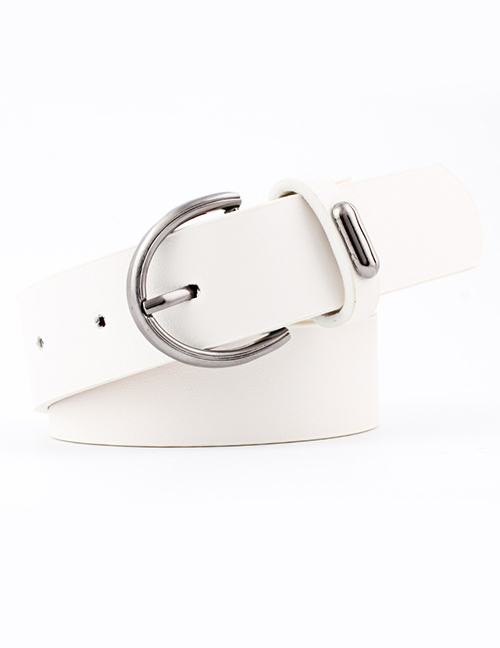 Fashion White Pin Buckle Belt