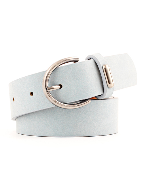 Fashion Light Blue Pin Buckle Belt