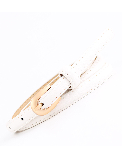 Fashion White Denim Pin Buckle Belt