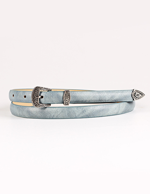 Fashion Denim Blue Pin Buckle Three-piece Belt