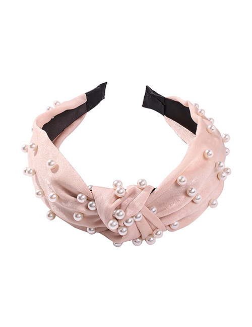 Fashion Color Cloth Pearl Knotted Headband