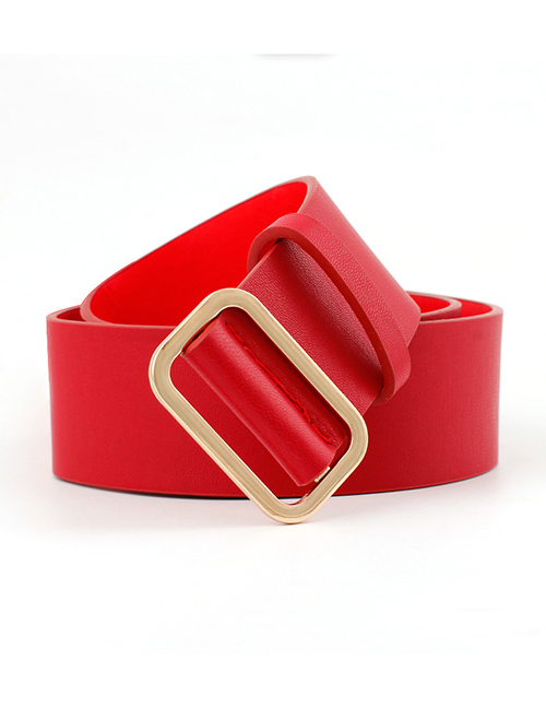 Fashion Red Non-porous Body Belt