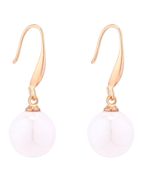 Fashion White Small Ball Pearl Earrings