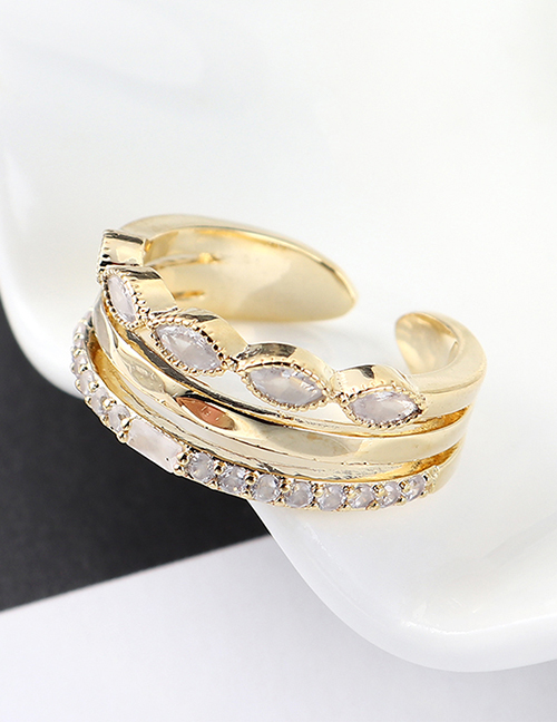 Fashion 14k Gold Zircon Ring - Comet River