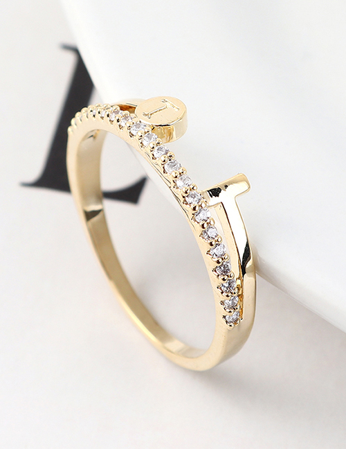 Fashion 14k Gold Zircon Ring - Charm Ring