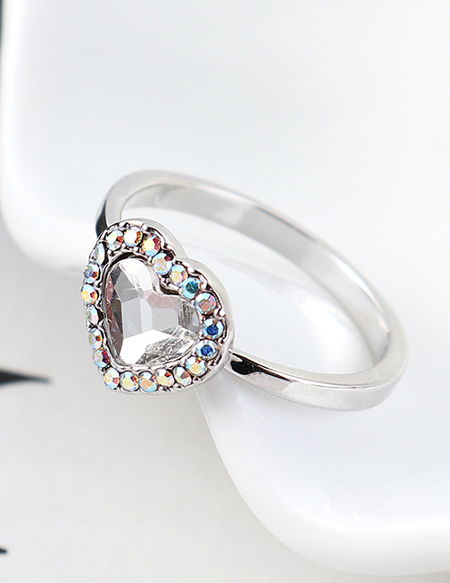 Fashion White Crystal Ring - Love Is You And Me
