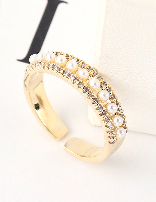Fashion 14k Gold Zircon Ring - Dazzling