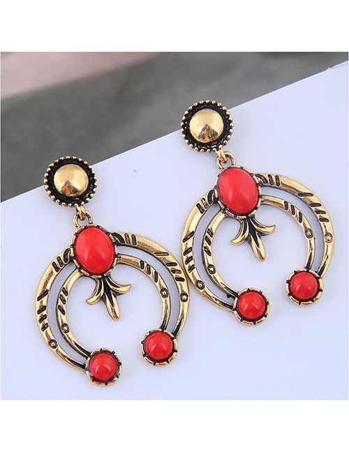 Fashion Red Alloy Earrings