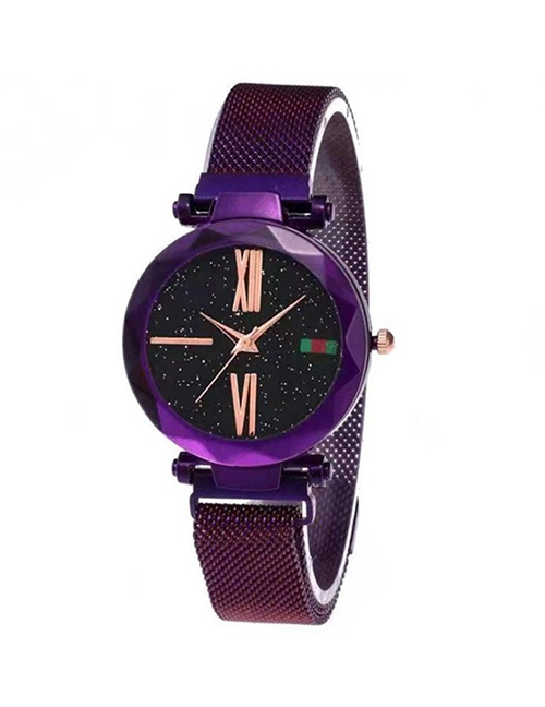 Fashion Purple Tape Star Watch