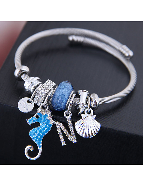 Fashion Blue Metal Hippocampus Bracelet