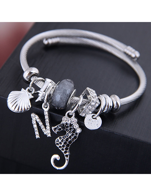 Fashion Black Metal Hippocampus Bracelet