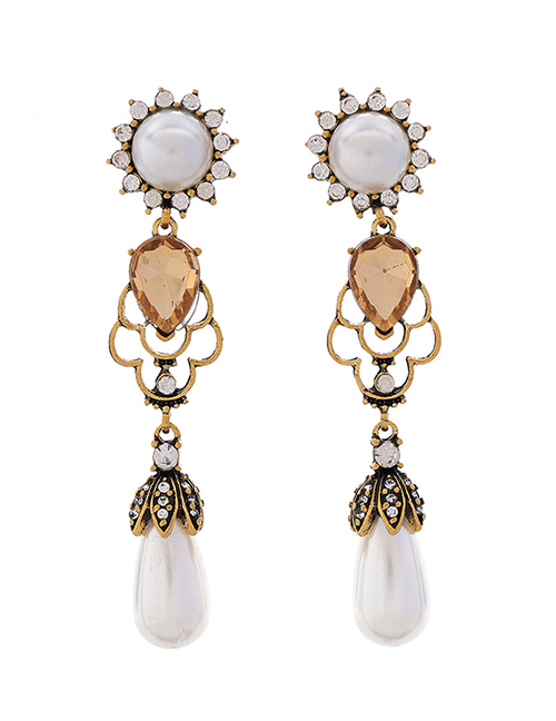 Fashion White Water Droplet Earring