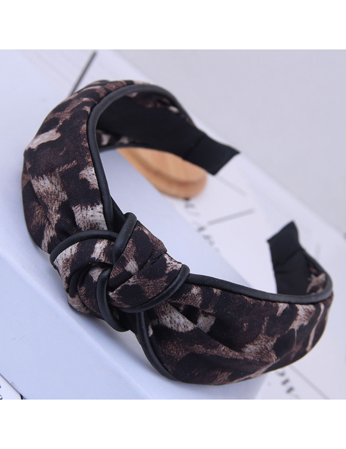 Fashion Leopard Leopard Knot Knot Wide-brimmed Headband Headband Headband Headband